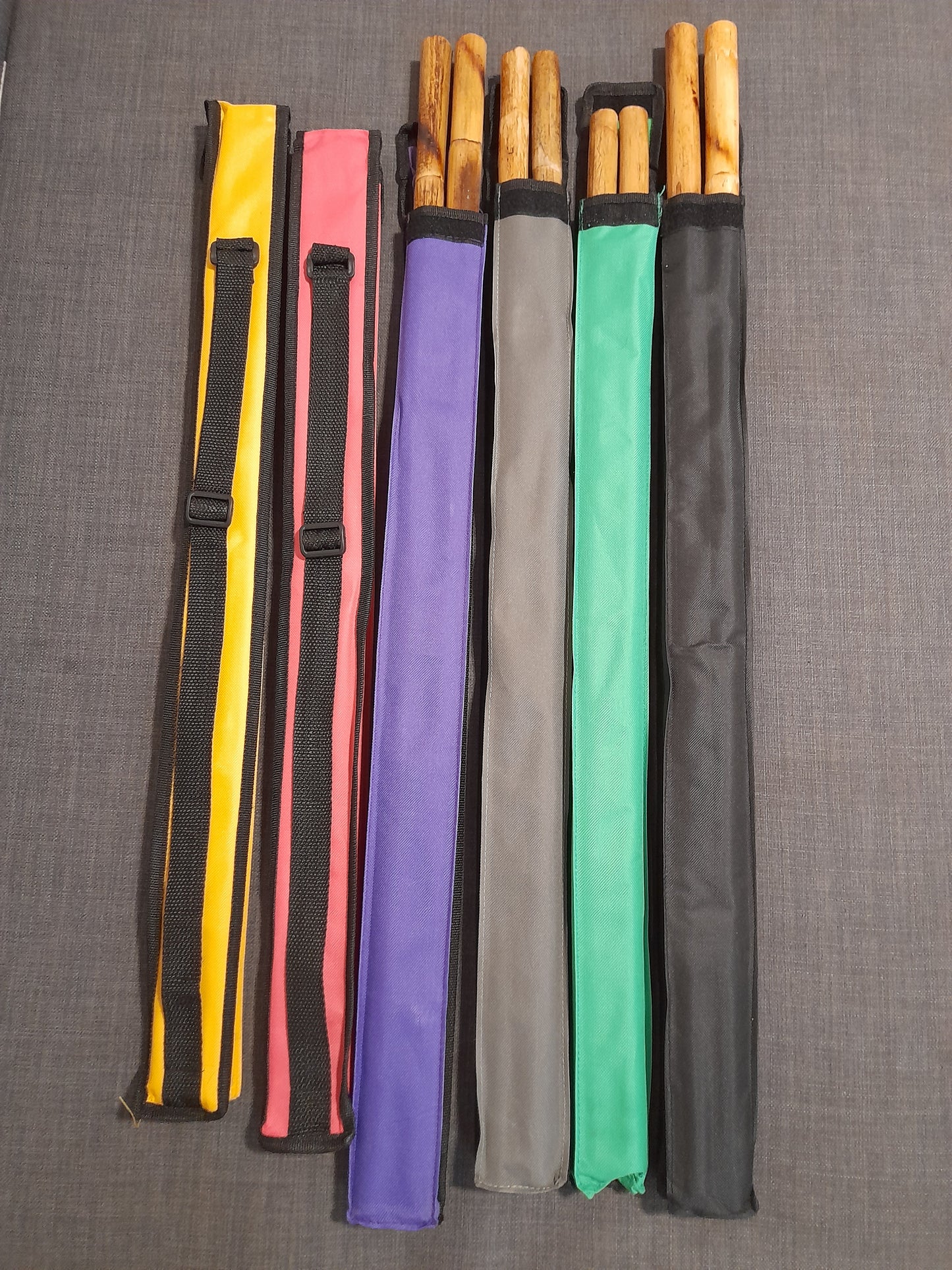 Pair of Rattan Sticks with Carrying Black Bag 27 x 3/4-1 inch - Combat Koalas