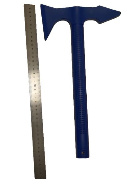 SET - Polypropylene Training Axe and Safe Dummy Knife for Martial Arts Blue PP