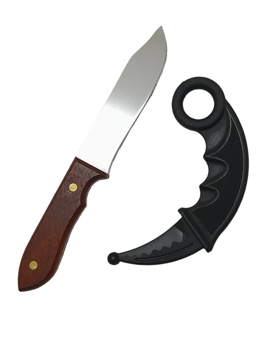 SET - Aluminium Training Knife and Polypropylene Karambit