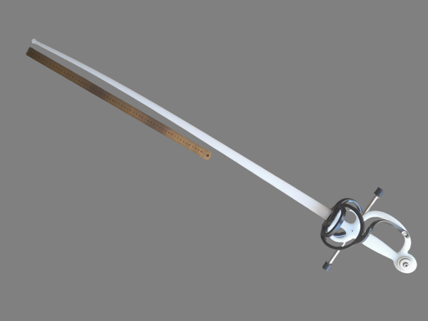 High Quality HEMA Fencing Rapier Nylon Sword European Martial Arts Safe Practice Dueling

This is a High Quality HEMA Fencing Rapier made of a high strength nylon and some stainless steel elements (guard and pommel). Highly durable and impact resistant materials make this training rapier suitable for sparring, duelling, and a contact practice.